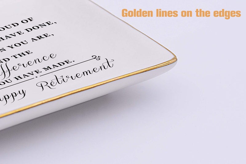 Topthink Happy Retirement Gifts for Women-Female Retirement Keepsake-Ring Dish, Ceramic Ring Holder-Happy Retired Gifts for Teacher,Nurse,Doctor, Coworker, Friend,Mom,Nana,Sister,Grandma,Godmother,Boss Lady - Image 3